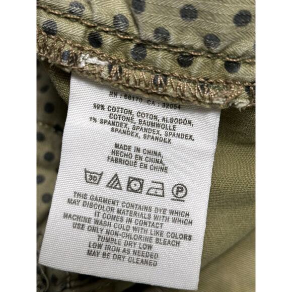 Pilcro and the Letterpress Hyphen Ankle Pants Womens Size 29 Olive Green Stretch - Picture 5 of 8